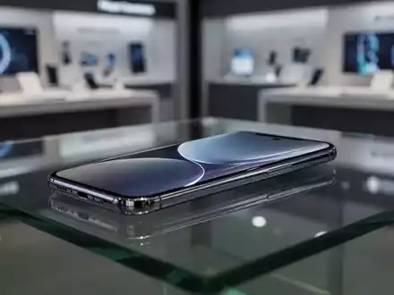 Ein modernes Smartphone auf dunkler Glasfläche mit professionellem Studio-Licht. - Foto: über boerse-global.de