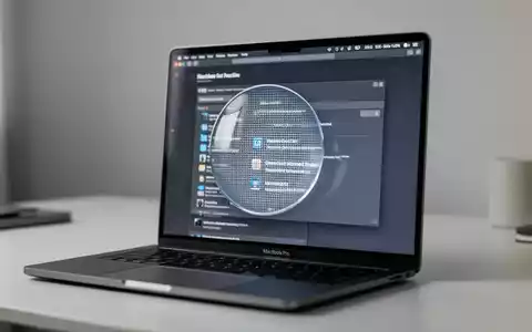 Ein Apple MacBook Pro zeigt eine vergrößerte Bildschirmanzeige, die die Zoom-Funktionalität der Software verdeutlicht. - Foto: über boerse-global.de