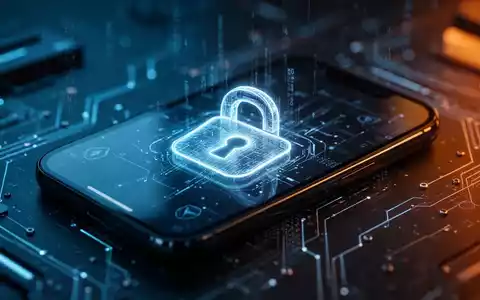 Ein leuchtendes digitales Schloss auf einem Smartphone-Bildschirm als Symbol für Cybersicherheit und Datendiebstahl. - Foto: über boerse-global.de