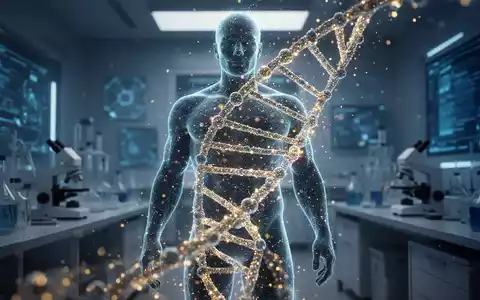 Abstrakte Darstellung einer DNA-Doppelhelix, die symbolisch die genetische Steuerung des menschlichen Stoffwechsels zeigt. - Foto: über boerse-global.de