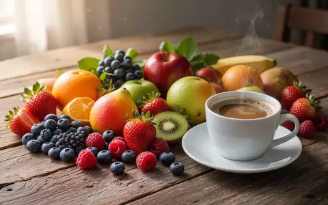 Gesunde Auswahl an frischem Obst, Beeren und Kaffee auf einem Holztisch als Symbol für präventive Ernährung. - Foto: über boerse-global.de