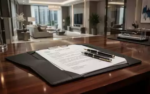 Modernes Wohngebäude und Dokumente auf einem Schreibtisch als Symbol für strategische Nachlassplanung bei Immobilien. - Foto: über boerse-global.de