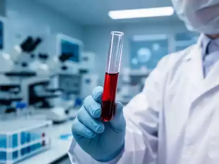 Ein medizinisches Labor, in dem eine Blutprobe für eine Alzheimer-Früherkennung analysiert wird. - Foto: über boerse-global.de