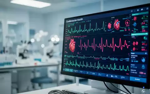 Ein moderner Monitor zeigt medizinische Herz-Kreislauf-Daten in einer Laborumgebung. - Foto: über boerse-global.de