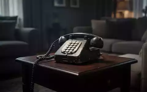 Ein analoges Telefon auf einem dunklen Holztisch in einem schummrig beleuchteten Raum. - Foto: über boerse-global.de