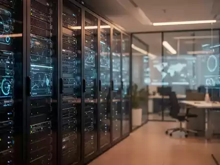 Modernes Büro mit Servertechnik und digitalen Schnittstellen, das die technologische Entwicklung bei Meta symbolisiert. - Foto: über boerse-global.de