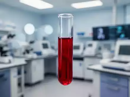 Medizinisches Reagenzglas mit Blutprobe in einem modernen klinischen Labor zur Stoffwechselanalyse. - Foto: über boerse-global.de