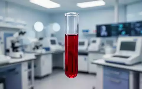 Medizinisches Reagenzglas mit Blutprobe in einem modernen klinischen Labor zur Stoffwechselanalyse. - Foto: über boerse-global.de