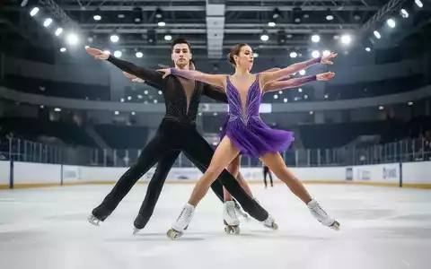 Ein Rollkunstlauf-Paar bei einer synchronen Übung in einer modernen Sporthalle. - Foto: über boerse-global.de