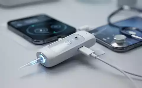 Ein kompaktes elektronisches Gerät zur Behandlung von Insektenstichen, das an ein Smartphone angeschlossen ist. - Foto: über boerse-global.de