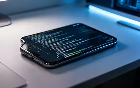 Ein Smartphone-Bildschirm mit Zeilen von Sicherheitscode in einer hochtechnologischen, professionellen Umgebung. - Foto: über boerse-global.de