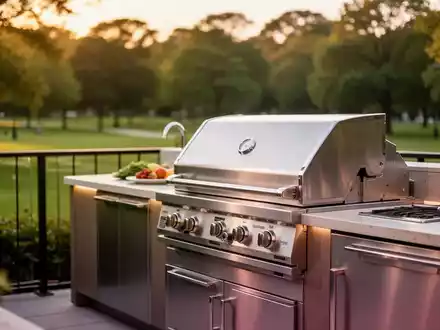 Moderner Gasgrill auf einer Terrasse bei Sonnenuntergang als Symbol für den Wandel der deutschen Grillkultur. - Foto: über boerse-global.de