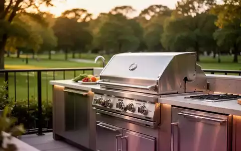 Moderner Gasgrill auf einer Terrasse bei Sonnenuntergang als Symbol für den Wandel der deutschen Grillkultur. - Foto: über boerse-global.de