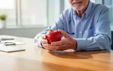 Eine ältere Person hält einen Apfel in der Hand, um die Verbindung zwischen Kauen und kognitiver Fitness zu verdeutlichen. - Foto: über boerse-global.de