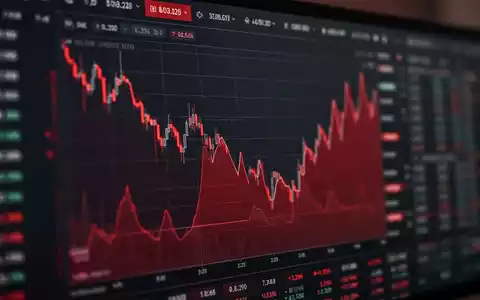 Ein fallender Aktienkurs-Graph auf einem digitalen Finanzmonitor. - Foto: über boerse-global.de