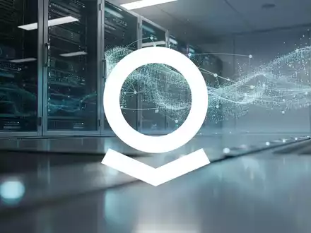Abstrakte Darstellung einer modernen Serverlandschaft mit leuchtenden Datenströmen und einer professionellen, kühlen Lichtstimmung. - Foto: über boerse-global.de