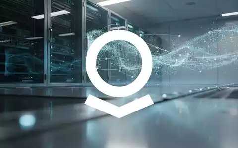 Abstrakte Darstellung einer modernen Serverlandschaft mit leuchtenden Datenströmen und einer professionellen, kühlen Lichtstimmung. - Foto: über boerse-global.de