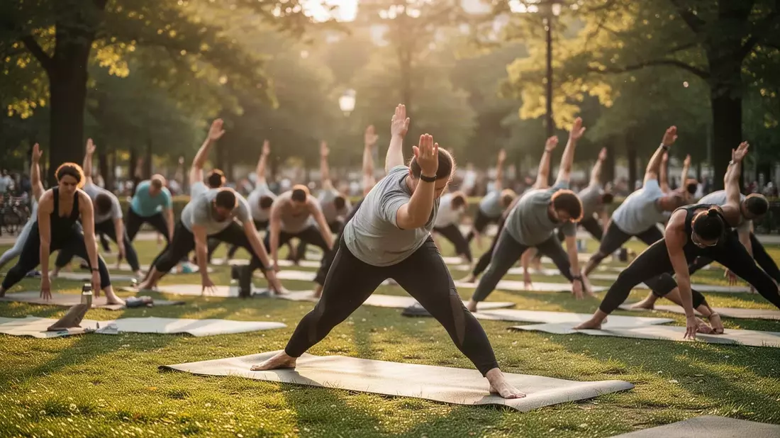 Karlsruhe: Freiluft-Yoga boomt, während der Altrhein für Kanuten austrocknet