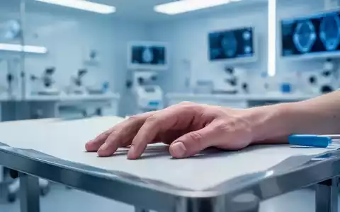 Nahaufnahme einer Hand in einem modernen medizinischen Untersuchungsraum, symbolisch für rheumatologische Forschung. - Foto: über boerse-global.de