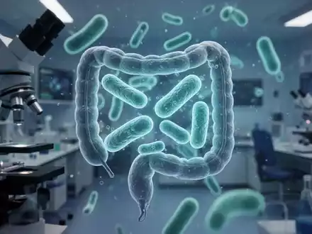 Mikroskopische Ansicht von Darmbakterien in einem Labor, die den Zusammenhang zwischen Mikrobiom und MS-Risiko verdeutlicht. - Foto: über boerse-global.de