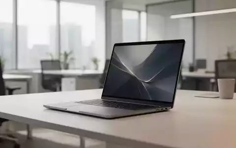 Ein modernes Laptop auf einem schlichten, minimalistischen Schreibtisch, das den wettbewerbsintensiven PC-Markt symbolisiert. - Foto: über boerse-global.de