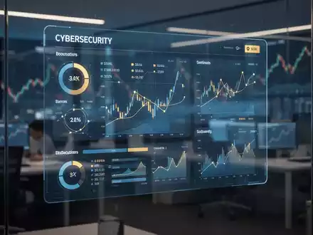 Digitale Sicherheitsgrafiken und Datenströme auf einem modernen Bildschirm in einer Finanzumgebung. - Foto: über boerse-global.de