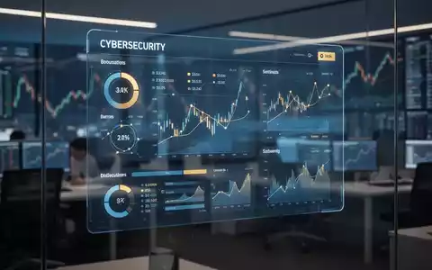 Digitale Sicherheitsgrafiken und Datenströme auf einem modernen Bildschirm in einer Finanzumgebung. - Foto: über boerse-global.de