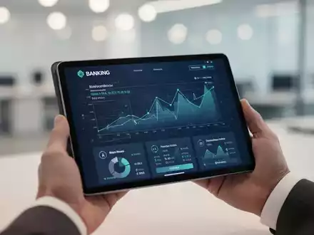 Ein digitales Tablet zeigt Finanzdaten in einem modernen, professionellen Büro. - Foto: über boerse-global.de