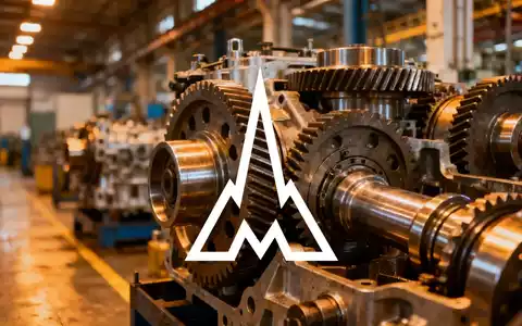 Hochpräzise mechanische Zahnräder und Industriekomponenten in einer modern beleuchteten Fertigungshalle. - Foto: über boerse-global.de