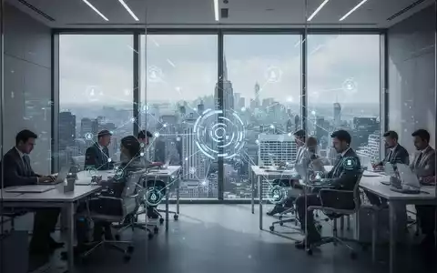 Digitale Netzwerkverbindungen in einem modernen Büro, die den Einfluss von Tech-Konzernen auf die Arbeitswelt symbolisieren. - Foto: über boerse-global.de