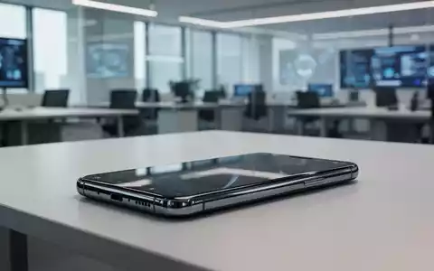 Ein modernes Smartphone liegt auf einem minimalistischen Schreibtisch in einer hellen, professionellen Büroumgebung. - Foto: über boerse-global.de