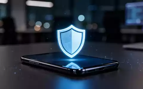 Ein Smartphone mit einem leuchtenden Sicherheitssymbol auf dem Display als Symbol für Android-Sicherheitsupdates. - Foto: über boerse-global.de
