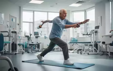Eine Person bei physiotherapeutischen BewegungsĂŒbungen in einer modernen Praxis zur Behandlung von Gelenkbeschwerden. - Foto: ĂŒber boerse-global.de