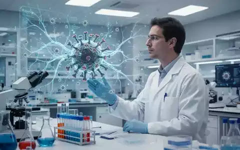 Wissenschaftler bei der Analyse von viralen Strukturen und neuronalen Pfaden in einem modernen medizinischen Labor. - Foto: über boerse-global.de