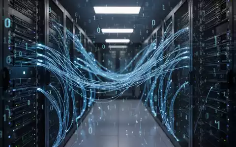 Abstrakte Darstellung von digitaler Sicherheit und Server-Infrastruktur in einem hochmodernen Rechenzentrum. - Foto: über boerse-global.de