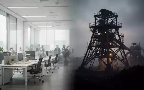 Symbolische Darstellung von Arbeitssicherheit: Eine moderne Büroumgebung verbindet sich mit dem historischen Erbe der Industrie. - Foto: über boerse-global.de