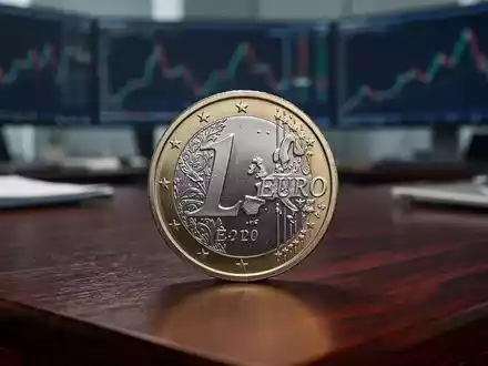 Eine seltene Euro-Münze auf einem dunklen Holztisch, detailliert ausgeleuchtet für eine numismatische Analyse. - Foto: über boerse-global.de