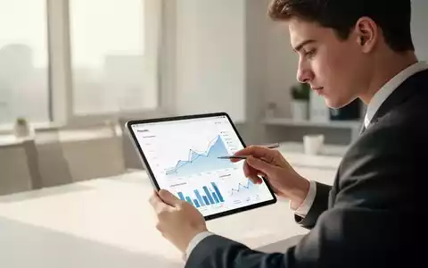 Junger Erwachsener bei der Analyse von Finanzdaten auf einem Tablet zur langfristigen Vermögensplanung. - Foto: über boerse-global.de
