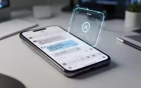 Smartphone-Bildschirm mit digitaler Mediendatei und KI-generiertem Inhaltslabel in einer Messaging-App. - Foto: über boerse-global.de