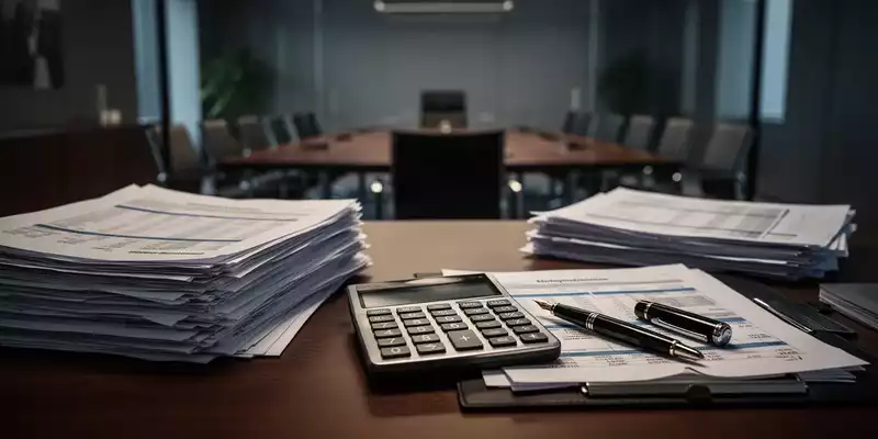 Ein Schreibtisch mit Finanzdokumenten, einem Taschenrechner und einem Füllfederhalter als Symbol für Steuerreformen. - Foto: über boerse-global.de