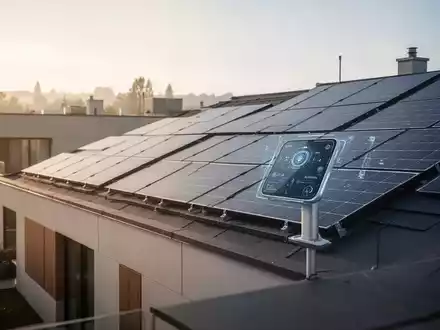 Moderne Solaranlage auf einem Hausdach bei Sonnenlicht. - Foto: über boerse-global.de