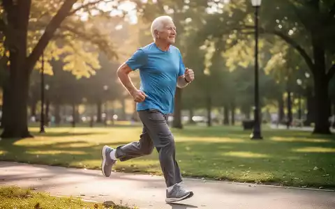 Eine joggende Person in einem sonnigen Park als Symbol für die präventive Wirkung körperlicher Aktivität auf die Gesundheit. - Foto: über boerse-global.de