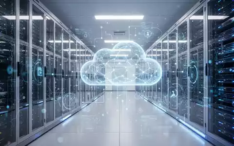 Modernes Rechenzentrum mit abstrakten digitalen Overlays für Cloud-Infrastruktur und IT-Modernisierung. - Foto: über boerse-global.de