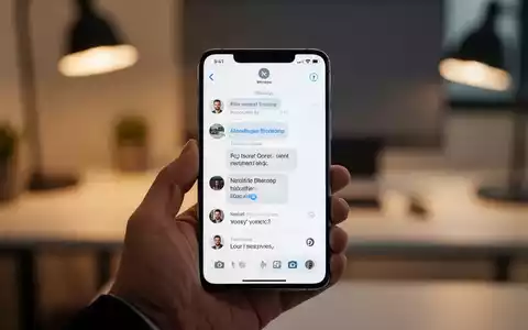 Ein modernes Smartphone zeigt eine Messenger-App mit einer Suchfunktion in einem Chatverlauf. - Foto: über boerse-global.de