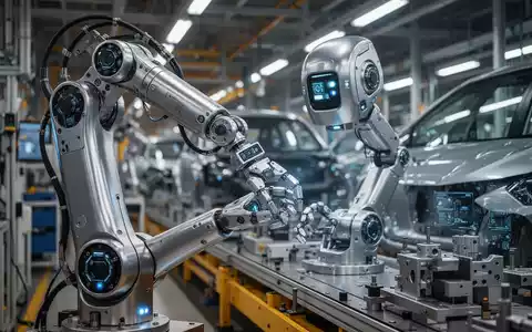 Ein humanoider Roboter bei der Arbeit an einer modernen Produktionslinie in einer Tesla-Fabrik. - Foto: über boerse-global.de