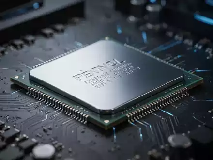 Hochwertiger Computerprozessor-Chip auf einem Mainboard, für fortschrittliche GPU- und CPU-Leistung. - Foto: über boerse-global.de