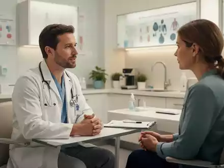 Ein Arzt im Gespräch mit einem Patienten in einer modernen Praxis, das eine ganzheitliche medizinische Betreuung symbolisiert. - Foto: über boerse-global.de