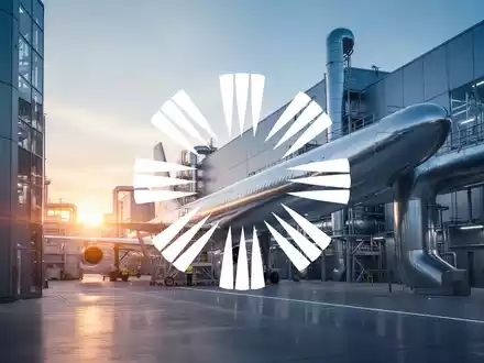Moderne Industrieanlage und Luftfahrttechnik in einer professionellen, atmosphärischen Darstellung - Foto: über boerse-global.de