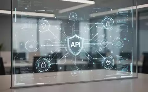 Abstrakte Darstellung eines digitalen Datennetzwerks und sicherer API-Schnittstellen auf einem modernen Bildschirm. - Foto: über boerse-global.de