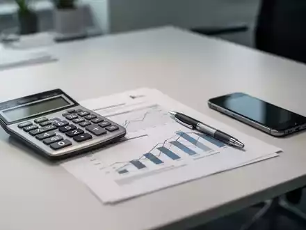 Schreibtisch mit Taschenrechner und Finanzdokumenten als Symbol für die Rahmenbedingungen von Minijobs. - Foto: über boerse-global.de